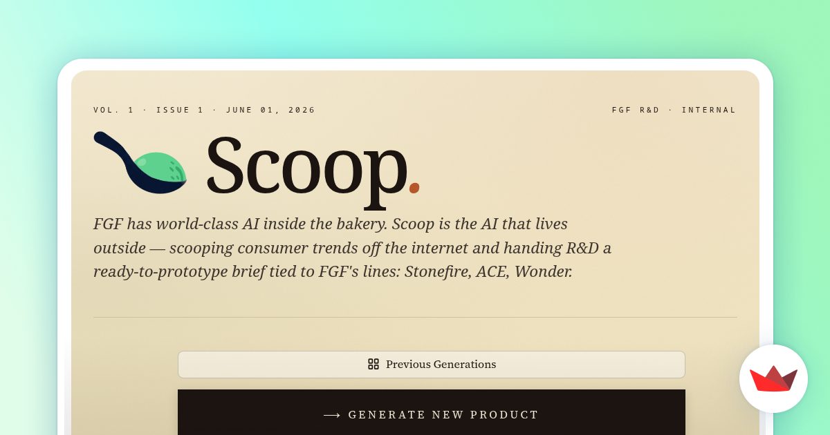 Scoop app home screen